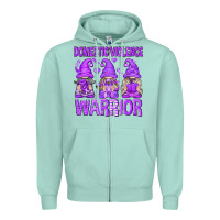 Seafoam Domestic Violence Warrior Gnomes Zipper Hoodie - texasbilliewilder
