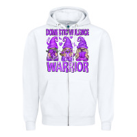 White Domestic Violence Warrior Gnomes Zipper Hoodie - texasbilliewilder