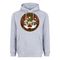 Heather Grey christmas gnomies christmas ornament Heavyweight Hoodie - BundleAndBundleShop