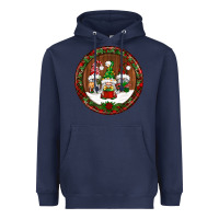 Navy christmas gnomies christmas ornament Heavyweight Hoodie - BundleAndBundleShop