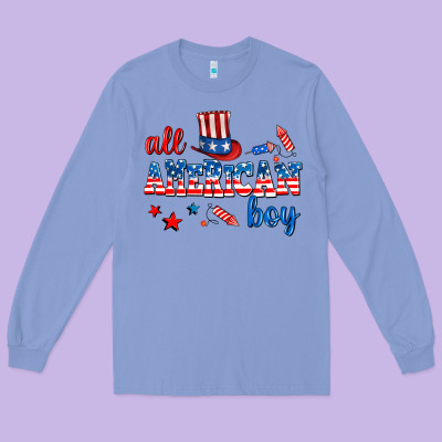 All American Boy Long Sleeve Tee Designed By Adodesignshop