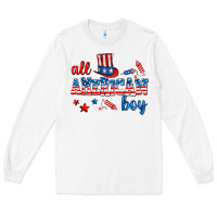 White all american boy Long Sleeve Tee - AdoDesignShop