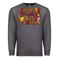 Charcoal Heather diamonds are a girl's best friend softball Premium Sweatshirt - Jasminsmagicworld