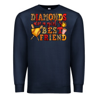 Navy diamonds are a girl's best friend softball Premium Sweatshirt - Jasminsmagicworld