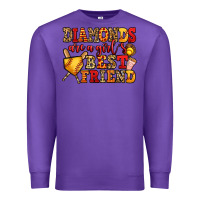 Purple diamonds are a girl's best friend softball Premium Sweatshirt - Jasminsmagicworld