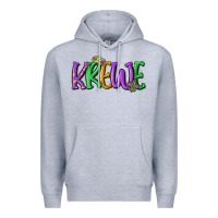Heather Grey mardi gras krewe Premium Hoodie - MaliasSmallBusiness