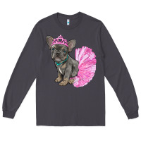 Smoke Balerina French Bulldog With Tutu Long Sleeve Tee - RanaPortraitStore
