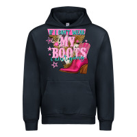Navy if i cant wear my boots i aint going Urban Hoodie - NancyCooperArtShop