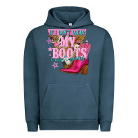 Pigment Midnight Navy if i cant wear my boots i aint going Urban Hoodie - NancyCooperArtShop