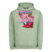 Pigment Oil Green if i cant wear my boots i aint going Urban Hoodie - NancyCooperArtShop