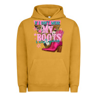 Pigment Peanut Butter if i cant wear my boots i aint going Urban Hoodie - NancyCooperArtShop