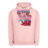 Pigment Salmon if i cant wear my boots i aint going Urban Hoodie - NancyCooperArtShop