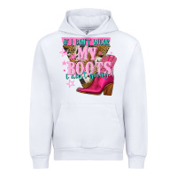 White if i cant wear my boots i aint going Urban Hoodie - NancyCooperArtShop