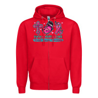 Red Faith Hope Cure Breast Cancer Awareness Zipper Hoodie - texasbilliewilder