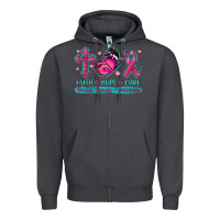 Smoke Faith Hope Cure Breast Cancer Awareness Zipper Hoodie - texasbilliewilder
