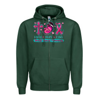 Sports Green Faith Hope Cure Breast Cancer Awareness Zipper Hoodie - texasbilliewilder