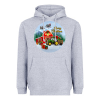 Heather Grey merry christmas small town christmas ornament Heavyweight Hoodie - BundleAndBundleShop