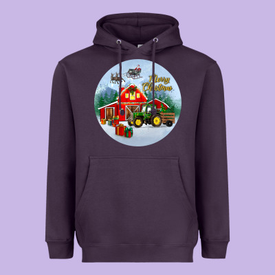 Merry Christmas Small Town Christmas Ornament Heavyweight Hoodie Designed By Bundleandbundleshop
