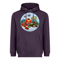 Plum merry christmas small town christmas ornament Heavyweight Hoodie - BundleAndBundleShop