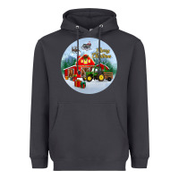 Smoke merry christmas small town christmas ornament Heavyweight Hoodie - BundleAndBundleShop