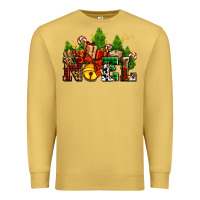 Antique Gold western noel Christmas gifts Premium Sweatshirt - AdoDesignShop