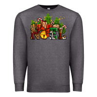 Charcoal Heather western noel Christmas gifts Premium Sweatshirt - AdoDesignShop