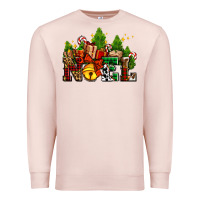 Pale Pink western noel Christmas gifts Premium Sweatshirt - AdoDesignShop