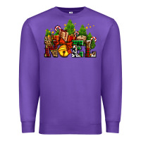 Purple western noel Christmas gifts Premium Sweatshirt - AdoDesignShop