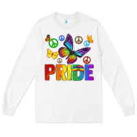 White hippie pride Long Sleeve Tee - texasbilliewilder
