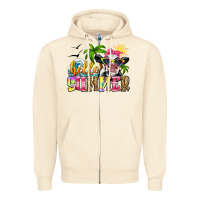 Sandshell hello summer cow Zipper Hoodie - Zillion Design Studio