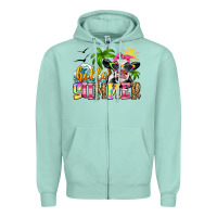 Seafoam hello summer cow Zipper Hoodie - Zillion Design Studio