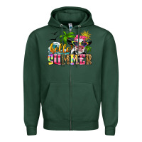 Sports Green hello summer cow Zipper Hoodie - Zillion Design Studio