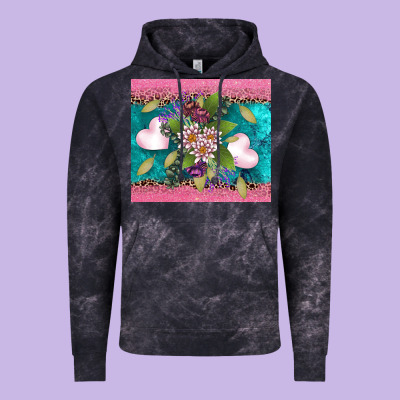 V.d Flowers And Hearts Vintage Hoodie Designed By Adodesignshop