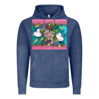 Vintage Denim v.d flowers and hearts Vintage Hoodie - AdoDesignShop