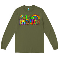 Army Green i am enough Long Sleeve Tee - texasbilliewilder