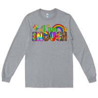 Heather Grey i am enough Long Sleeve Tee - texasbilliewilder