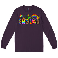 Plum i am enough Long Sleeve Tee - texasbilliewilder