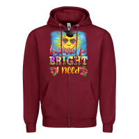 Burgundy future so bright i need Zipper Hoodie - Zillion Design Studio