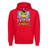 Red future so bright i need Zipper Hoodie - Zillion Design Studio