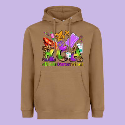 Mardi Gras Rca Resident Care Assistant Heavyweight Hoodie Designed By Adodesignshop