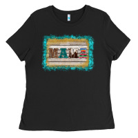 Black western turquoise's mama background Ladies Tee - BarkalooDesign
