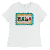 White western turquoise's mama background Ladies Tee - BarkalooDesign
