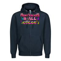 Navy Fight Cancer In All Color Zipper Hoodie - texasbilliewilder