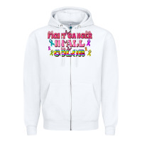 White Fight Cancer In All Color Zipper Hoodie - texasbilliewilder