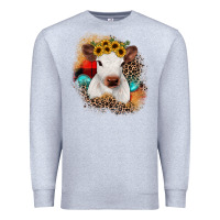 Heather Grey christmas heifer Premium Sweatshirt - JahusDesignShop