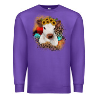 Purple christmas heifer Premium Sweatshirt - JahusDesignShop