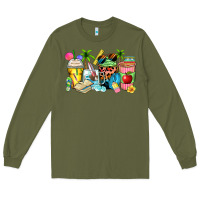 Army Green summer teacher coffee cups Long Sleeve Tee - Zillion Design Studio