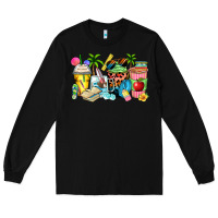 Black summer teacher coffee cups Long Sleeve Tee - Zillion Design Studio