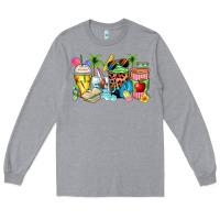 Heather Grey summer teacher coffee cups Long Sleeve Tee - Zillion Design Studio