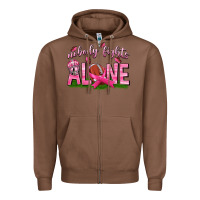 Chestnut Football Nobody Fights Alone Zipper Hoodie - texasbilliewilder